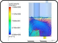 Computation Fluid Dynamics (CFD) to predict turbulence, Sloshing and Fluid Path